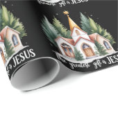 Das größte Geschenk ist Jesus Christus Weihnachtsk Geschenkpapier (Rolleneckpunkt)