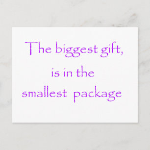 Das größte Geschenk - Postkarte