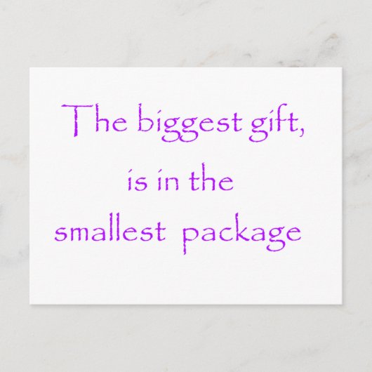 Das größte Geschenk - Postkarte (Vorderseite)