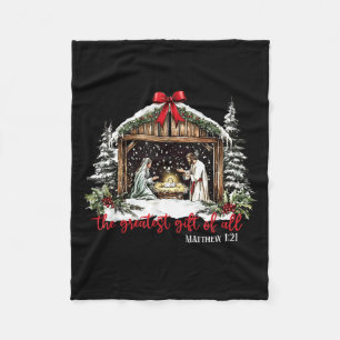 Das größte Geschenk von allen Jesus Baby Christlic Fleecedecke