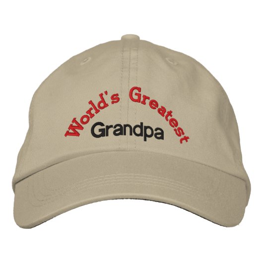 Das größte Großvater der Welt Bestickte Kappe (Vorderseite)