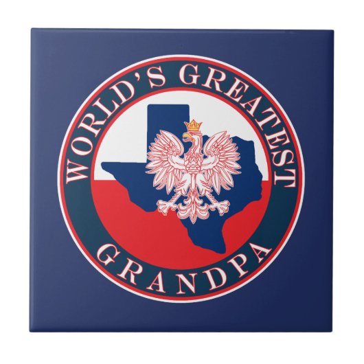 Das größte Großvater der Welt Fliese (Vorderseite)