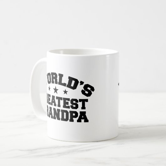 Das größte Großvater der Welt Kaffeetasse (Vorderseite Links)