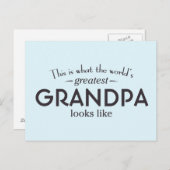 Das größte Großvater der Welt Postkarte (Vorne/Hinten)