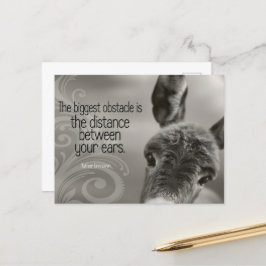 "Das größte Hindernis" Inspiration Zitat Postkarte