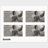 "Das größte Hindernis" Inspiration Zitat Rechteckiger Aufkleber (Blatt)