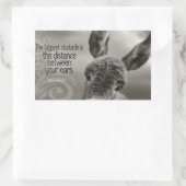 "Das größte Hindernis" Inspiration Zitat Rechteckiger Aufkleber (Tasche)