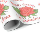 Das größte Oma der Welt Geschenkpapier (Rolleneckpunkt)