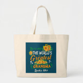 Das größte Oma der Welt sieht aus wie der Mutterta Jumbo Stoffbeutel (Vorne)