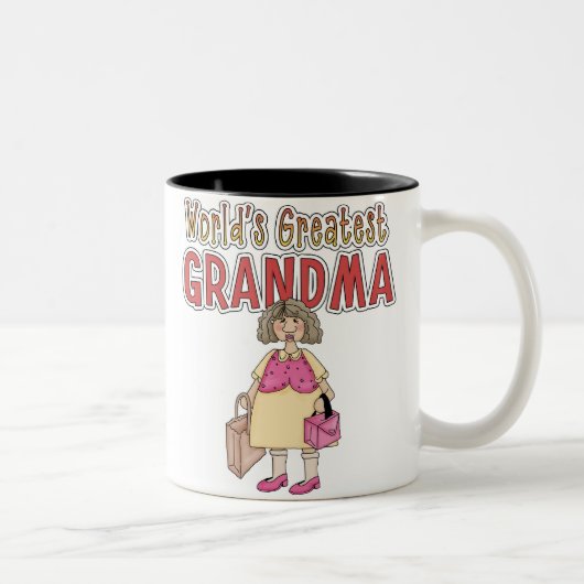 Das größte Oma der Welt Zweifarbige Tasse (Rechts)