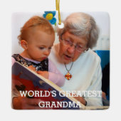 Das größte Oma-Foto der Welt kreiert Ihre eigene W Keramikornament (Vorderseite)