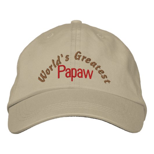 Das größte Papa der Welt Bestickte Baseballkappe (Vorderseite)