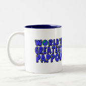 Das größte Pappou der Welt Zweifarbige Tasse (Links)