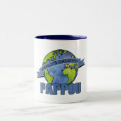 Das größte Pappou der Welt Zweifarbige Tasse (Mittel)