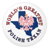 Das größte polnische Texan der Welt Keramikknauf (Vorderseite)