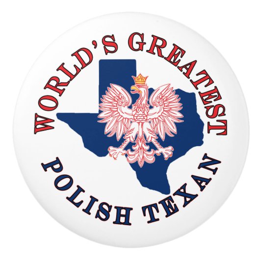 Das größte polnische Texan der Welt Keramikknauf (Vorderseite)