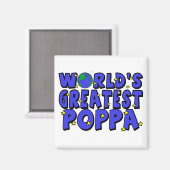 Das größte Poppa der Welt Magnet (Vorderseite/Rückseite)