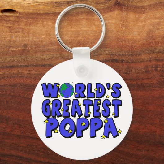 Das größte Poppa der Welt Schlüsselanhänger (Vorderseite)