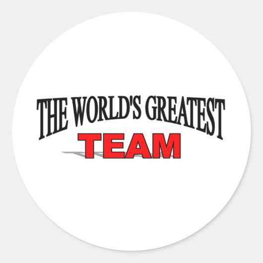 Das größte Team der Welt Runder Aufkleber (Vorderseite)