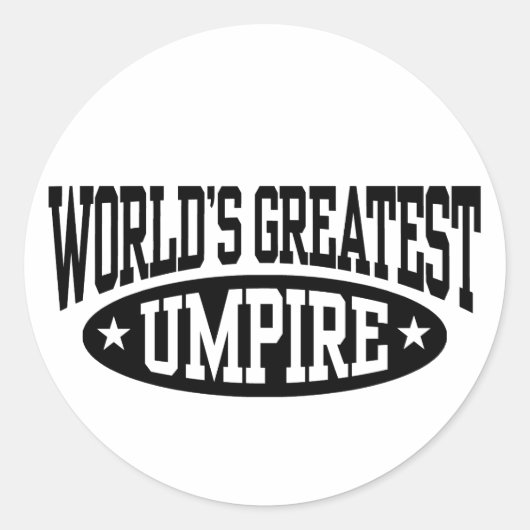 Das größte Umpire der Welt Runder Aufkleber (Vorderseite)