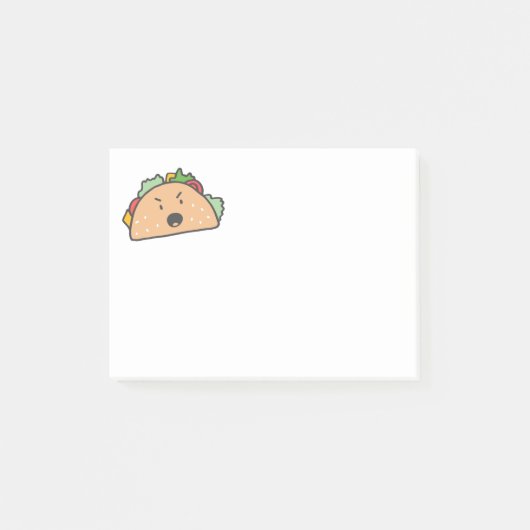 Das grouchy Taco Post-it Klebezettel (Vorderseite)