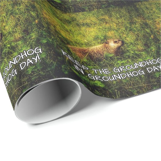 Das Groundhog in Groundhog Day Packpapier behalten (Rolleneckpunkt)