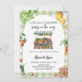 Das "Grown Baby" auf dem "Way-Rustic Farm Theme" Einladung (Vorderseite)