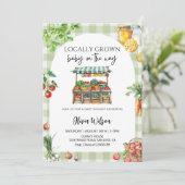 Das "Grown Baby" auf dem "Way-Rustic Farm Theme" Einladung (Stehend Vorderseite)