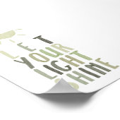 Das Grün der Farbe lasse dein helles Plakat (Ecke)