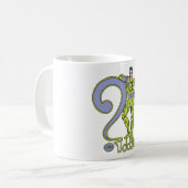 Das Grün von Riddler & Logos Kaffeetasse (Vorderseite Links)
