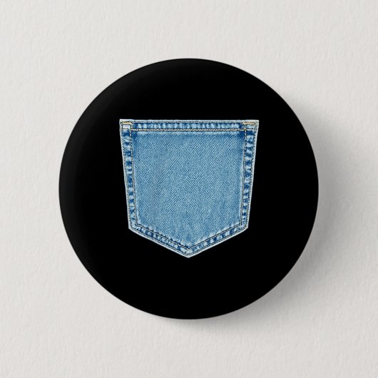 Das grundlegende Jeansfarbdendesign gefälschte Den Button (Vorderseite)