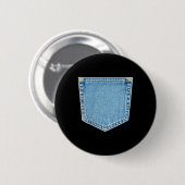 Das grundlegende Jeansfarbdendesign gefälschte Den Button (Vorne & Hinten)