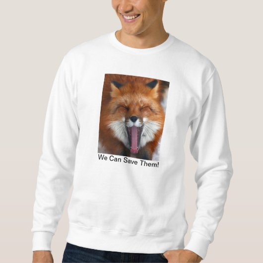 Das grundlegende Sweatshirt glücklicher Fox-Männer (Vorderseite)