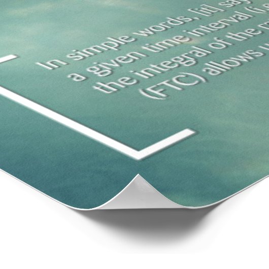 Das Grundlegende Theorem der Analysis - Mathematik Poster (Ecke)