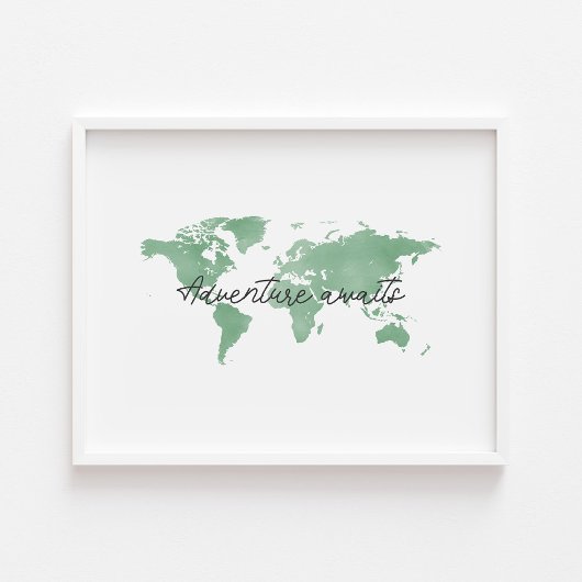 Das grüne Abenteuer erwartet den Landschaftsdruck Poster