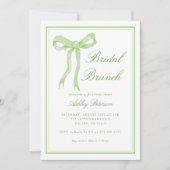 Das grüne Brautparty der Knotenbridal-Brunch binde Einladung (Vorderseite)