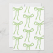 Das grüne Brautparty der Knotenbridal-Brunch binde Einladung (Rückseite)