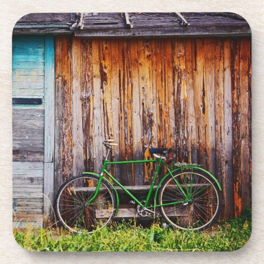 Das grüne Fahrrad 1 Untersetzer (Vorderseite)