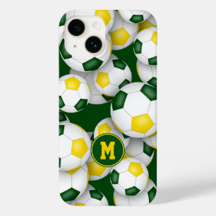 Das grüne Goldteam färbt lustige Fußball-Muster Case-Mate iPhone 14 Hülle