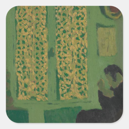 Das grüne Innere Quadratischer Aufkleber (Vorderseite)