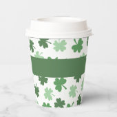Das grüne Kleeblatt von St. Patrick Pappbecher (Rückseite)