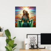 Das grüne Kleid Groß 40x40 Wand Poster (Heimbüro)