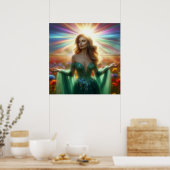 Das grüne Kleid Groß 40x40 Wand Poster (Küche)
