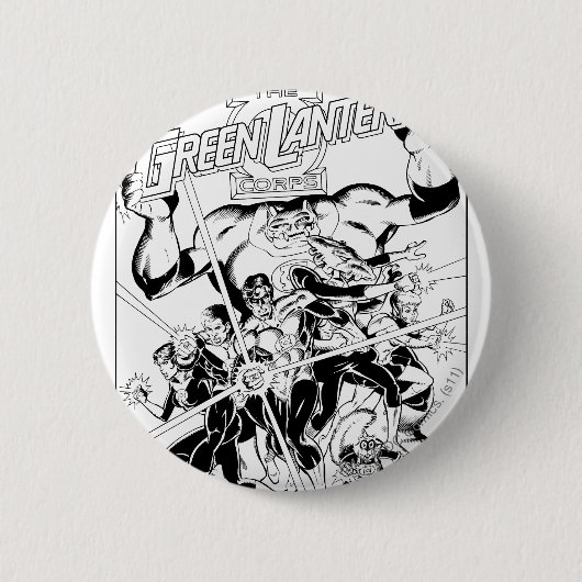 Das grüne Laternen-Korps, Schwarzweiss Button (Vorderseite)