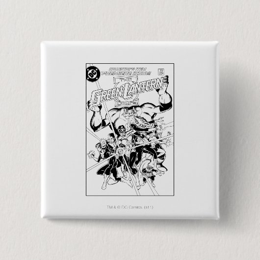 Das grüne Laternen-Korps, Schwarzweiss Button (Vorderseite)