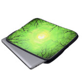 Das grüne Licht des Waldes Laptopschutzhülle (Vorne Knopf)