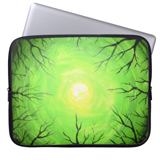Das grüne Licht des Waldes Laptopschutzhülle (Vorderseite)