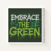 Das grüne Notebook einbinden Notizblock (Rückseite)