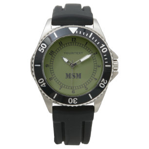 Das grüne Olive-Dekor ist sehr einfach zu persona Armbanduhr