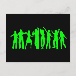 Das grüne Party Einladungspostkarte